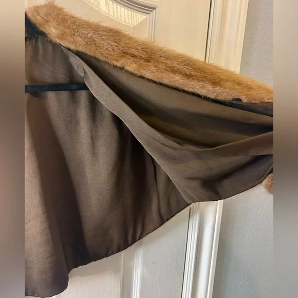 🍸”Buffums” Vintage Mink Fur Shrug/Cape Size L/XL - Picture 6 of 16